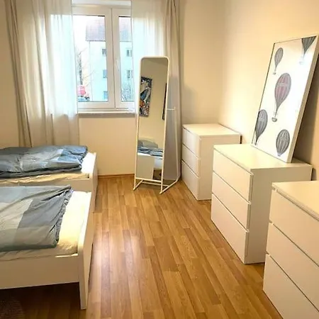 Apartmán Messe - - Zentrum - 2 Zimmer - 3 Personen Augsburg